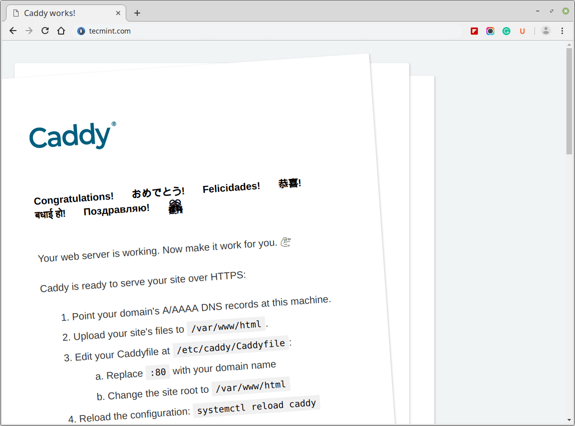 Caddy-Web-Server