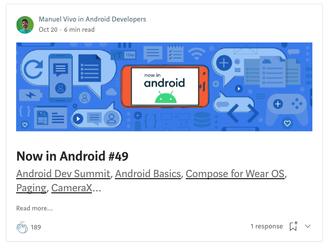 now in Android medium